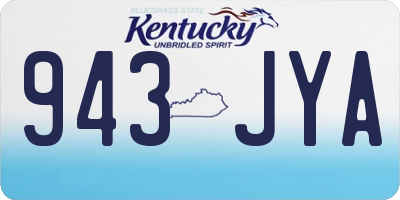 KY license plate 943JYA