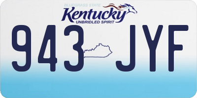 KY license plate 943JYF