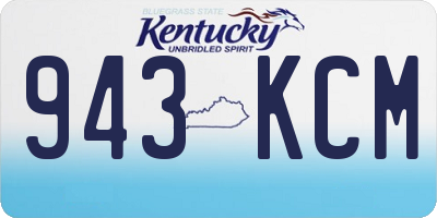 KY license plate 943KCM