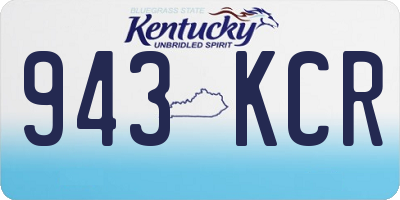 KY license plate 943KCR