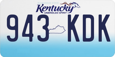 KY license plate 943KDK