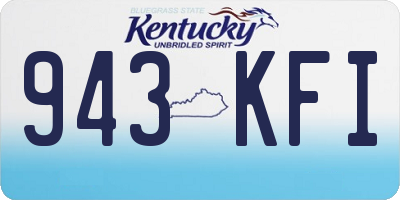 KY license plate 943KFI