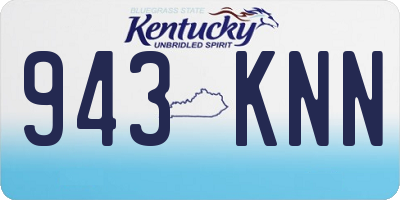 KY license plate 943KNN