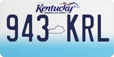 KY license plate 943KRL