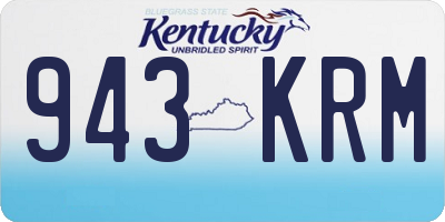 KY license plate 943KRM