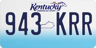 KY license plate 943KRR