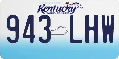 KY license plate 943LHW