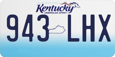 KY license plate 943LHX