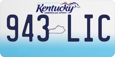 KY license plate 943LIC