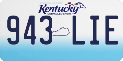KY license plate 943LIE