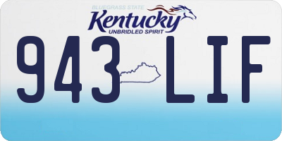 KY license plate 943LIF