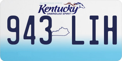 KY license plate 943LIH