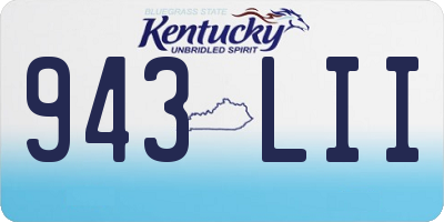 KY license plate 943LII