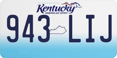 KY license plate 943LIJ