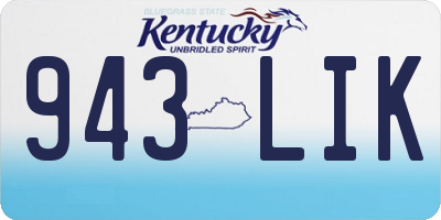 KY license plate 943LIK