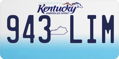 KY license plate 943LIM