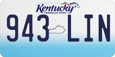 KY license plate 943LIN