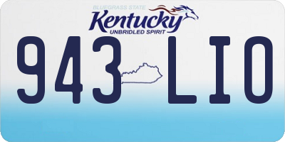 KY license plate 943LIO