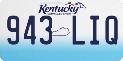 KY license plate 943LIQ