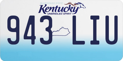 KY license plate 943LIU