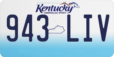 KY license plate 943LIV