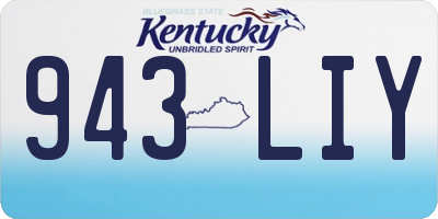 KY license plate 943LIY