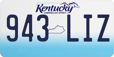 KY license plate 943LIZ
