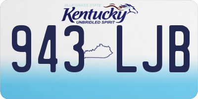 KY license plate 943LJB