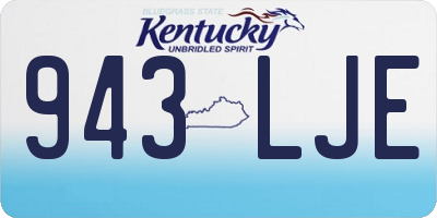 KY license plate 943LJE