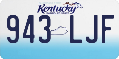 KY license plate 943LJF