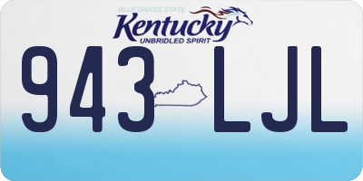 KY license plate 943LJL