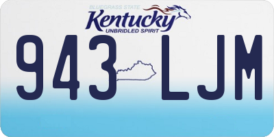 KY license plate 943LJM