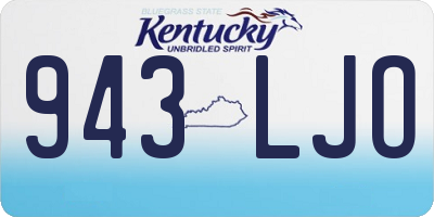 KY license plate 943LJO