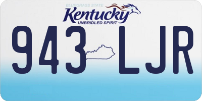 KY license plate 943LJR