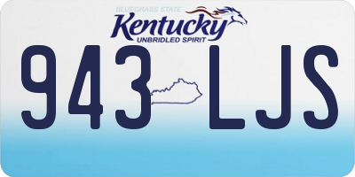 KY license plate 943LJS
