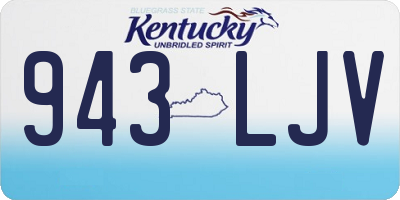 KY license plate 943LJV