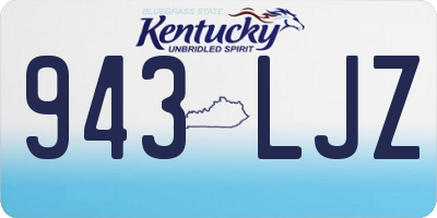 KY license plate 943LJZ