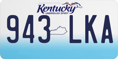 KY license plate 943LKA