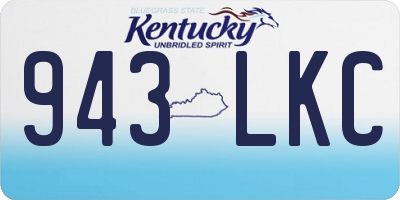 KY license plate 943LKC
