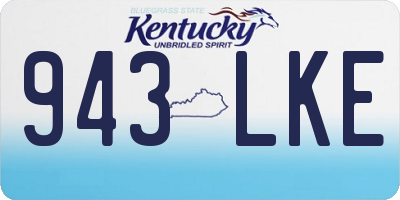 KY license plate 943LKE