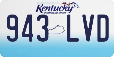 KY license plate 943LVD