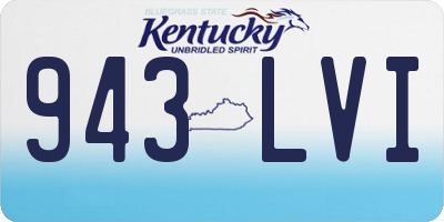 KY license plate 943LVI