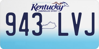 KY license plate 943LVJ