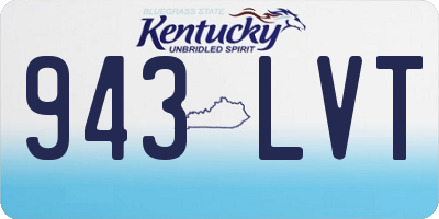 KY license plate 943LVT