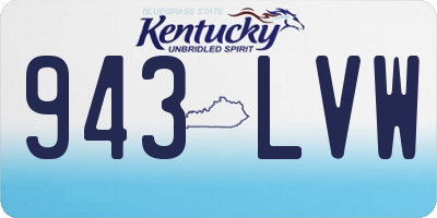 KY license plate 943LVW