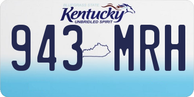 KY license plate 943MRH