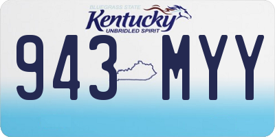 KY license plate 943MYY