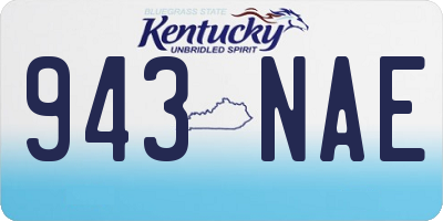 KY license plate 943NAE