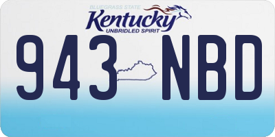 KY license plate 943NBD