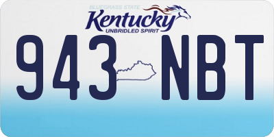 KY license plate 943NBT